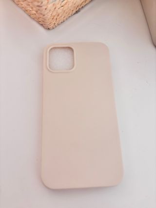 Funda silicona iPhone 12 - Beige