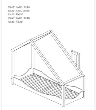 Cama casita niño 90x190 - Mon lit Cabane