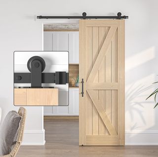 Kit puerta corrediza 183cm - Negro