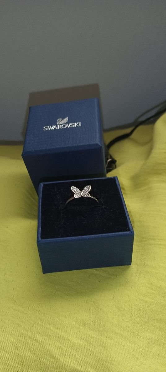 Anillo mariposa Swarovski plata
