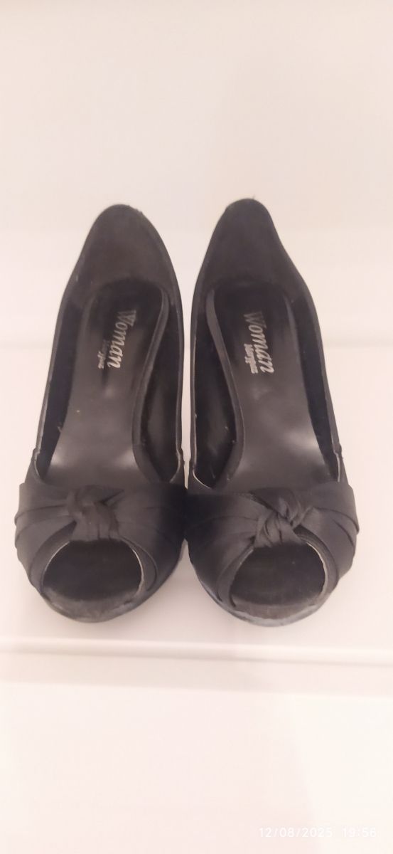 Sandalias tacón negro Mujer 36