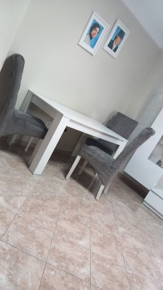 Mesa Comedor Blanca - 4 Sillas