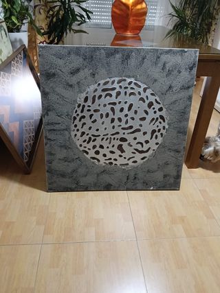 Cuadro decorativo gris plata