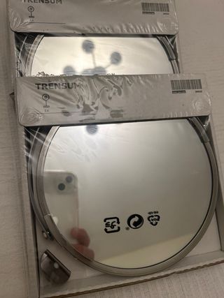 Espejo tocador Ikea - Redondo plateado