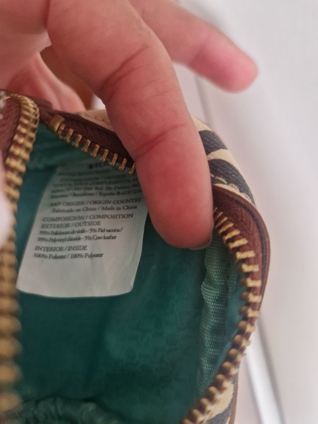 Monedero Tous beige y negro