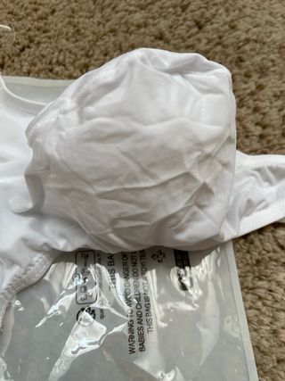 Tanga Hombre Blanco Tiras Transparentes M
