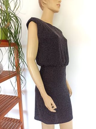 Vestido brillante con hombreras  Talla L (40)