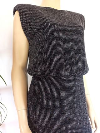 Vestido brillante con hombreras  Talla L (40)