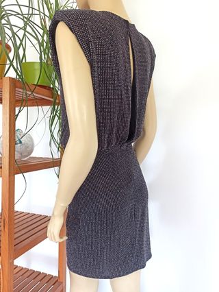 Vestido brillante con hombreras  Talla L (40)