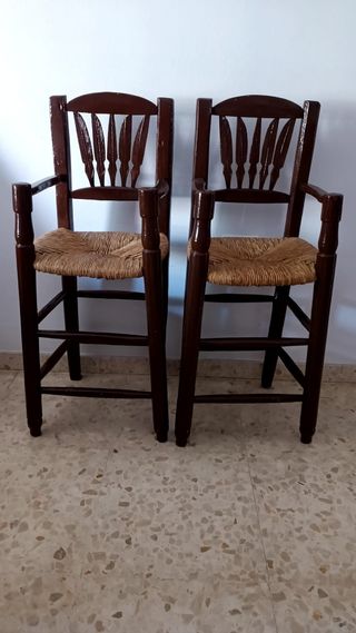 2 Tronas altas madera antiguas