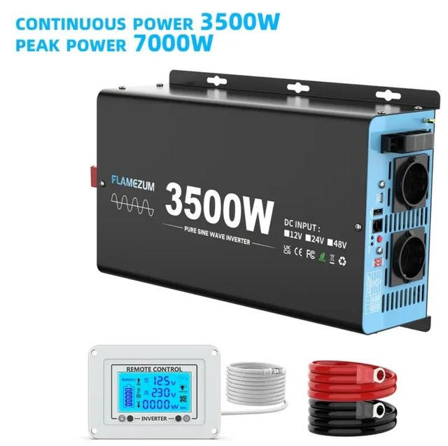 Inverter ad onda pura da 12VDC a 230VAC 3500W