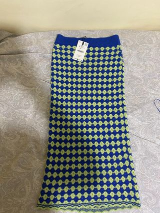 Vestido Zara azul y verde
