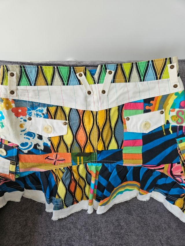 Falda corta multicolor