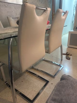 4. Sillas Comedor Blancas PARA TAPIZAR