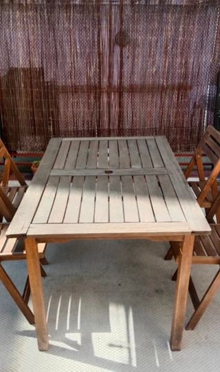 Mesa jardín madera ikea - Marrón