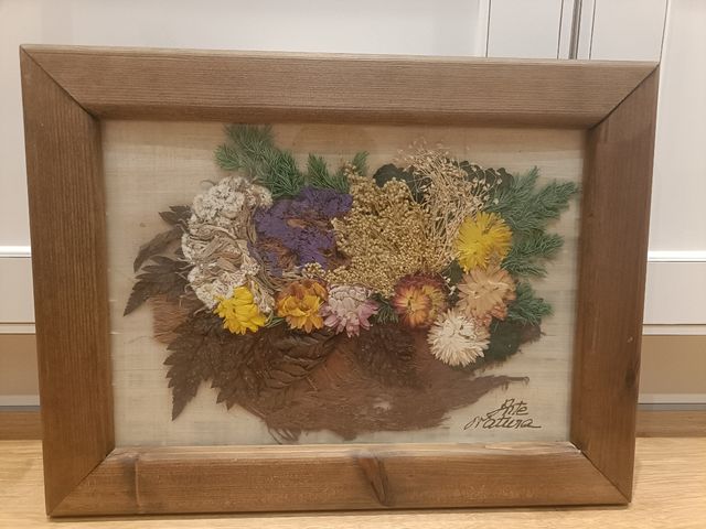 Cuadro rústico flores secas