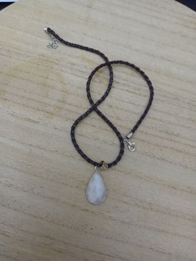 Collana pietra luna labradorite bianca 