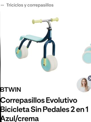 Bicicleta bebé BTWIN 2 en 1 Decathlon