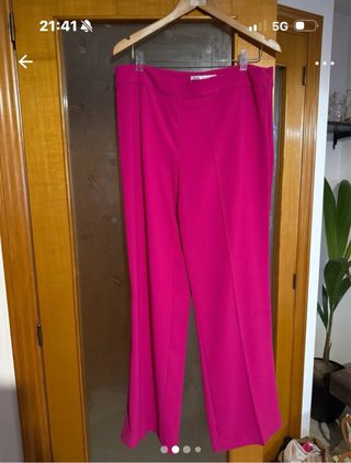 Traje chaqueta ZARA fucsia XL