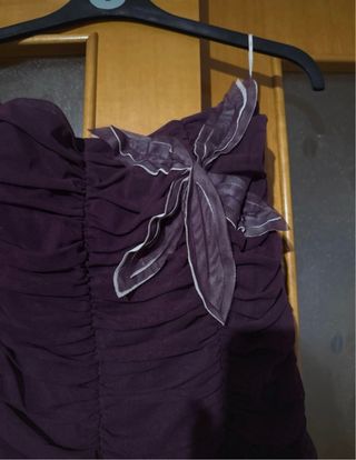 Vestido fiesta berenjena XL