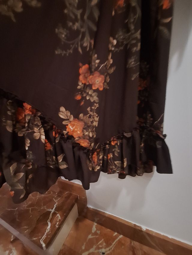 Vestido H&M floral marrón XS