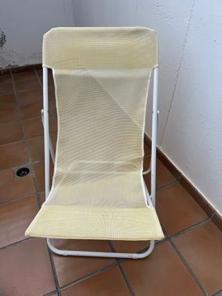 Silla plegable playa beige