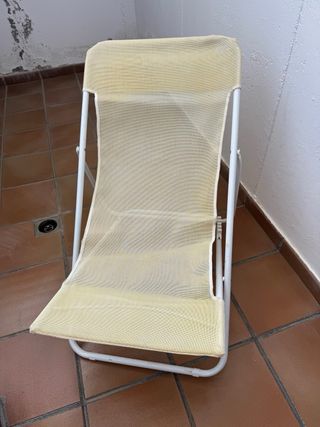 Silla plegable playa beige