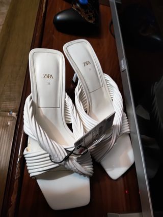 Zapatos Zara blancos mujer, talla 36
