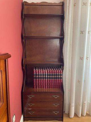 Estantería librería madera 3 cajones