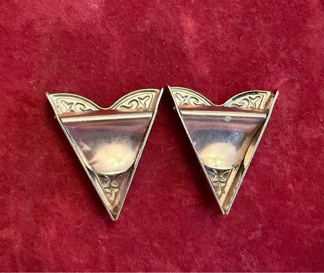 Puntas vaqueras camisa plateadas Años 80