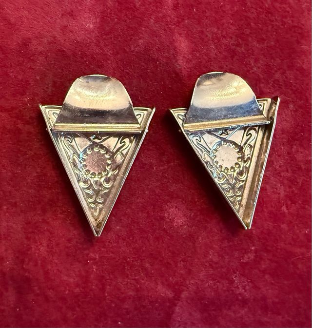 Puntas vaqueras camisa plateadas Años 80