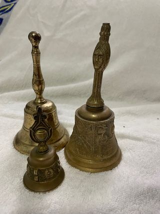 3 campane antiche in bronzo