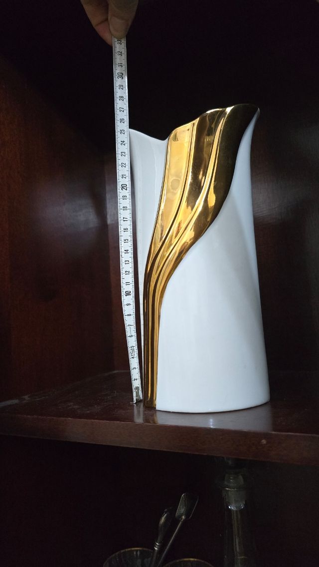 Jarrón Porcelana y Oro años 70 Sango