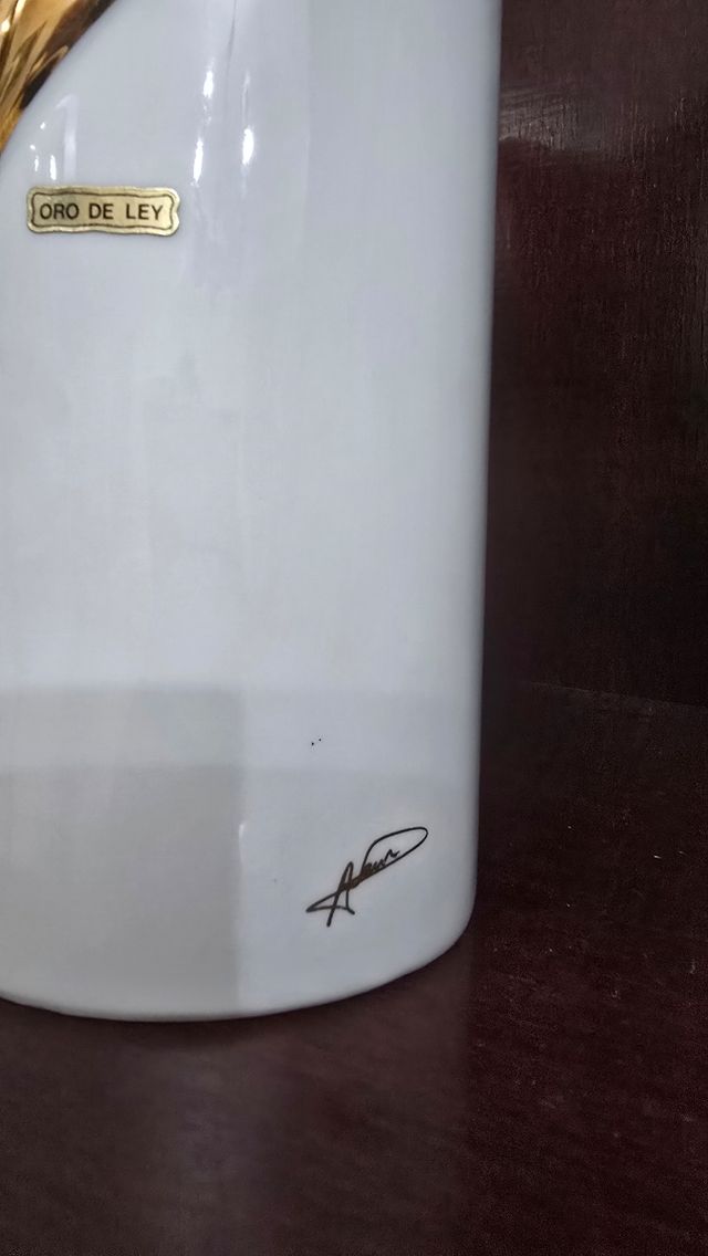 Jarrón Porcelana y Oro años 70 Sango