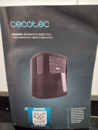 Freidora de aire Cecotec 5L 1700W, poco uso. 3 me