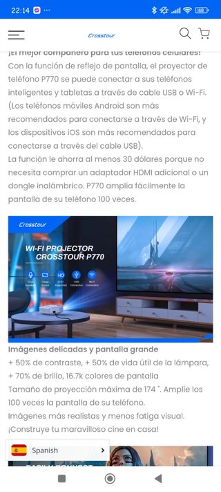 Proyector Cine Crosstour p770