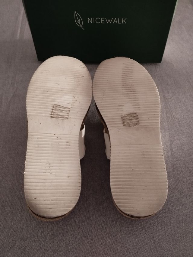 Sandalias Nicewalk blancas 39 Originales.
