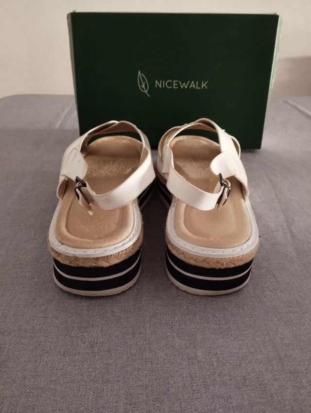 Sandalias Nicewalk blancas 39 Originales.