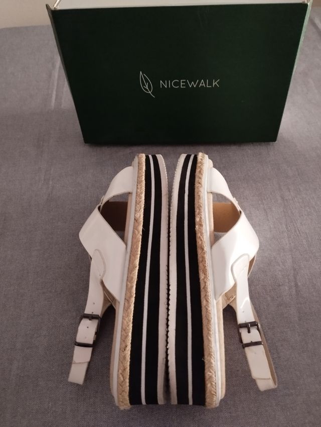 Sandalias Nicewalk blancas 39 Originales.