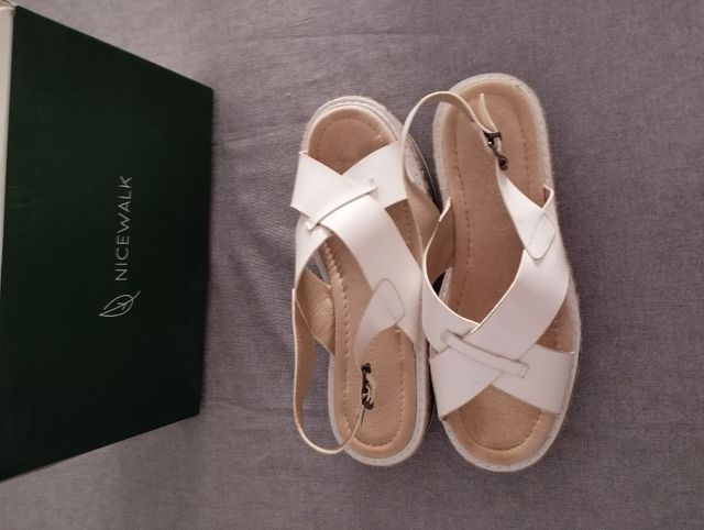 Sandalias Nicewalk blancas 39 Originales.