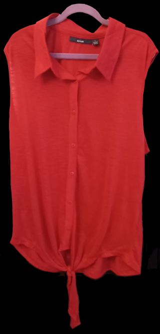 2 Blusas sin mangas - Rojo y azul