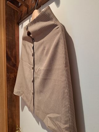 Mini falda cuadros beige-marrón