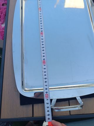 2 Bandejas metalicas plateadas