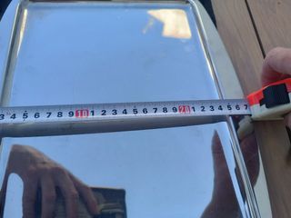 2 Bandejas metalicas plateadas