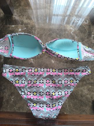 Bikini multicolor - Baño turquesa