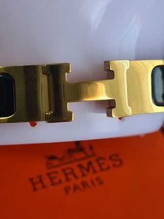 Pulsera Hermès Olympe - Negra y Dorada