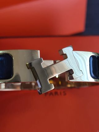 Pulsera Hermès Olympe - Negra y Dorada