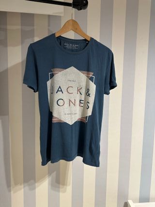 Camiseta Jack & Jones hombre azul (Talla M)
