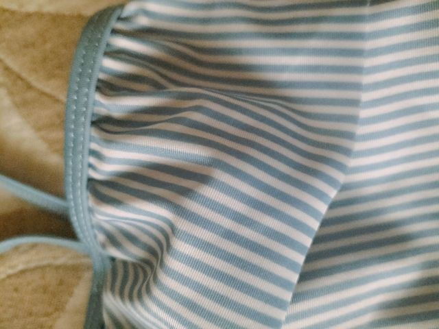 Bañador niña rayas azul blanco 10-12 años