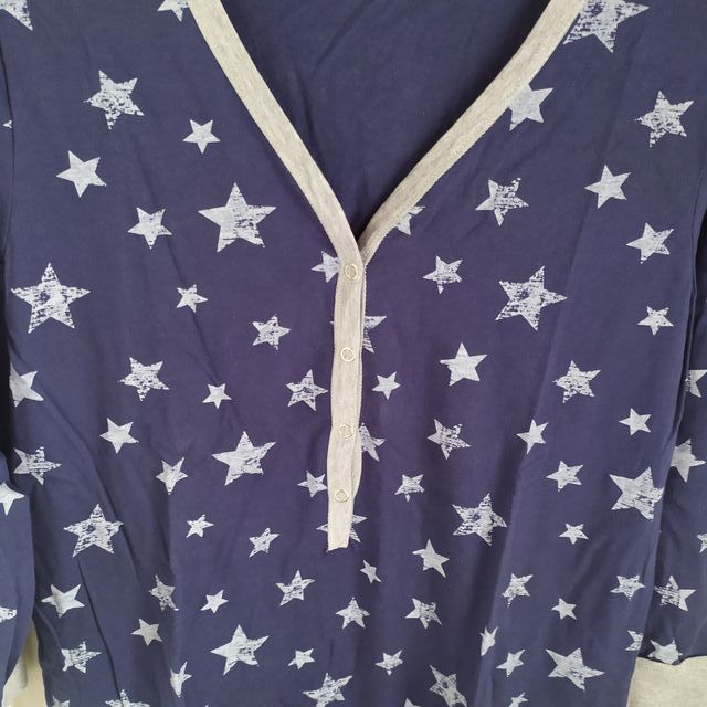 Camicia da notte premaman L italiana- Blu